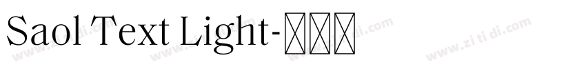 Saol Text Light字体转换
